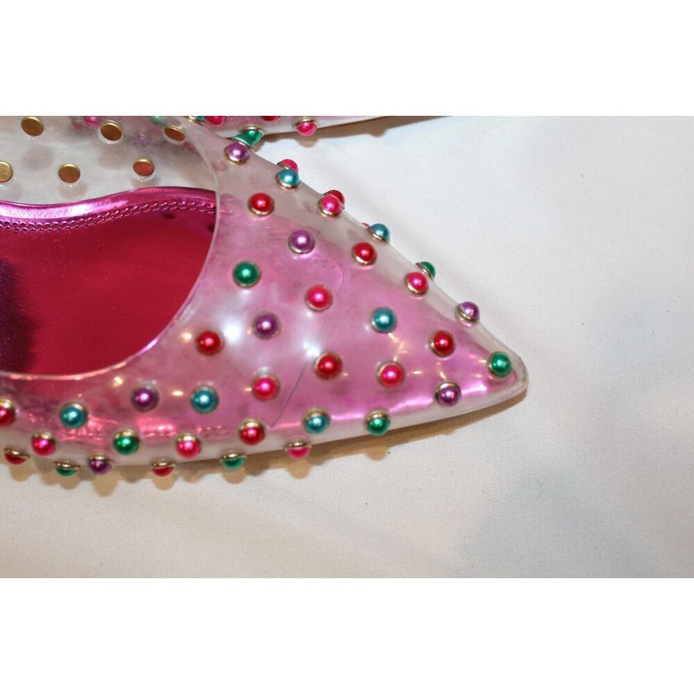 kate spade Pink Studded Pointed-Toe Mule Sandals - Picture 6 of 10